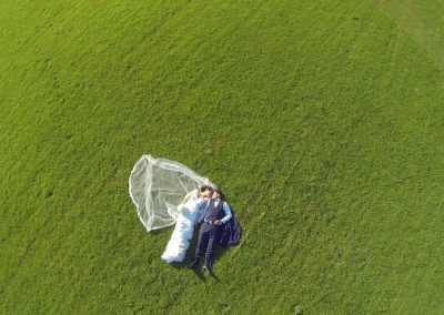 Foto da drone estratto da video matrimonio