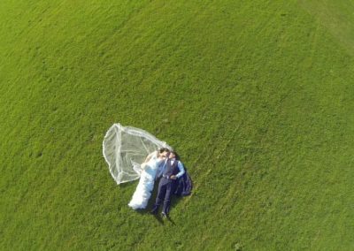 Sposi ripresi dal drone per video matrimonio